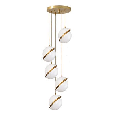 White Glass Ball Bubble LED Pendant Lights - Modern Style-MinimalisticDecor.com