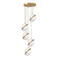 White Glass Ball Bubble LED Pendant Lights - Modern Style-MinimalisticDecor.com