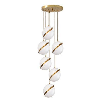 White Glass Ball Bubble LED Pendant Lights - Modern Style-MinimalisticDecor.com