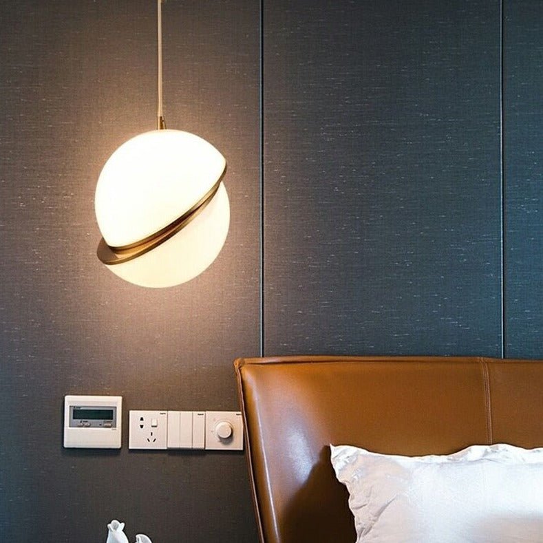 White Glass Ball Bubble LED Pendant Lights - Modern Style-MinimalisticDecor.com