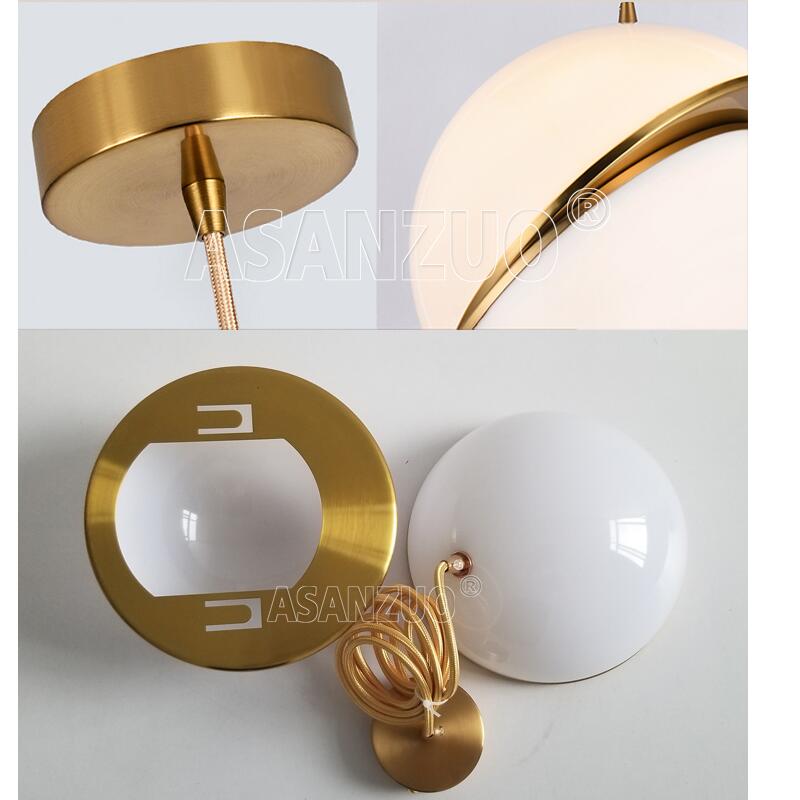 White Glass Ball Bubble LED Pendant Lights - Modern Style-MinimalisticDecor.com