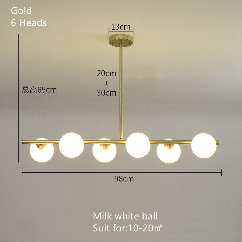 White Glass Ball Chandelier - Stunning Lighting Fixture-MinimalisticDecor.com