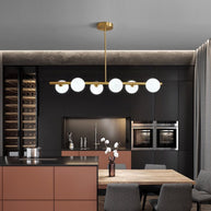 White Glass Ball Chandelier - Stunning Lighting Fixture-MinimalisticDecor.com