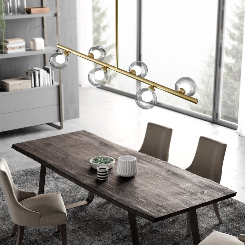 White Glass Ball Chandelier - Stunning Lighting Fixture-MinimalisticDecor.com