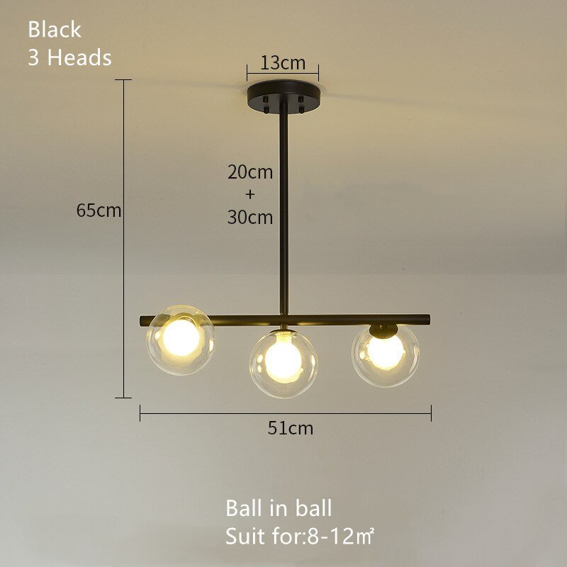 White Glass Ball Chandelier - Stunning Lighting Fixture-MinimalisticDecor.com