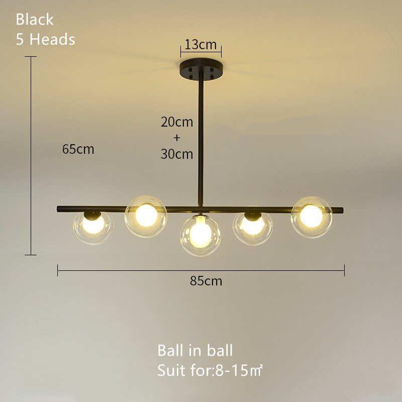 White Glass Ball Chandelier - Stunning Lighting Fixture-MinimalisticDecor.com