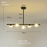 White Glass Ball Chandelier - Stunning Lighting Fixture-MinimalisticDecor.com