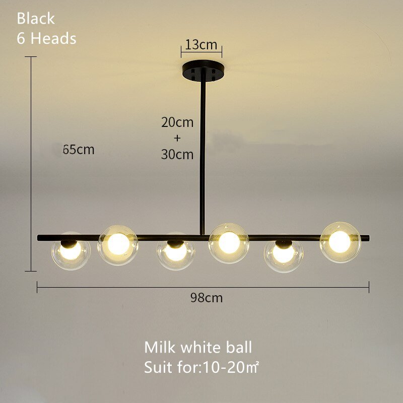 White Glass Ball Chandelier - Stunning Lighting Fixture-MinimalisticDecor.com
