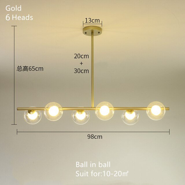 White Glass Ball Chandelier - Stunning Lighting Fixture-MinimalisticDecor.com