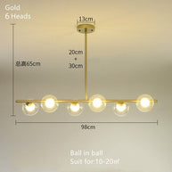 White Glass Ball Chandelier - Stunning Lighting Fixture-MinimalisticDecor.com