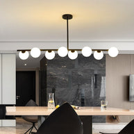White Glass Ball Chandelier - Stunning Lighting Fixture-MinimalisticDecor.com