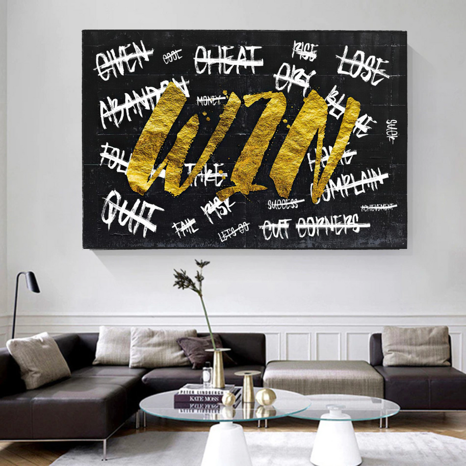 WIN Motivational Canvas Wall Art-MinimalisticDecor.com