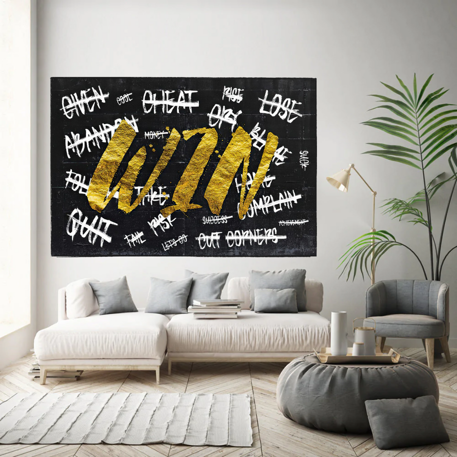 WIN Motivational Canvas Wall Art-MinimalisticDecor.com
