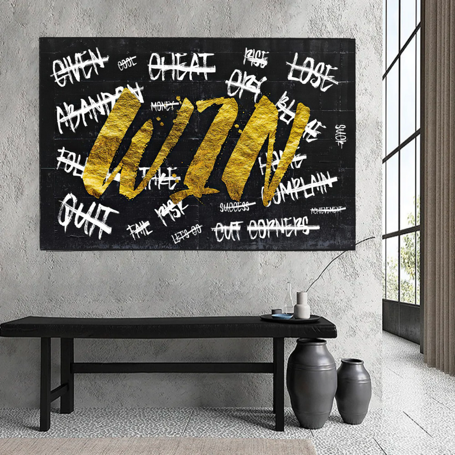 WIN Motivational Canvas Wall Art-MinimalisticDecor.com