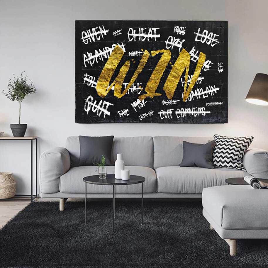 WIN Motivational Canvas Wall Art-MinimalisticDecor.com