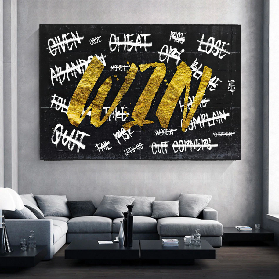 WIN Motivational Canvas Wall Art-MinimalisticDecor.com