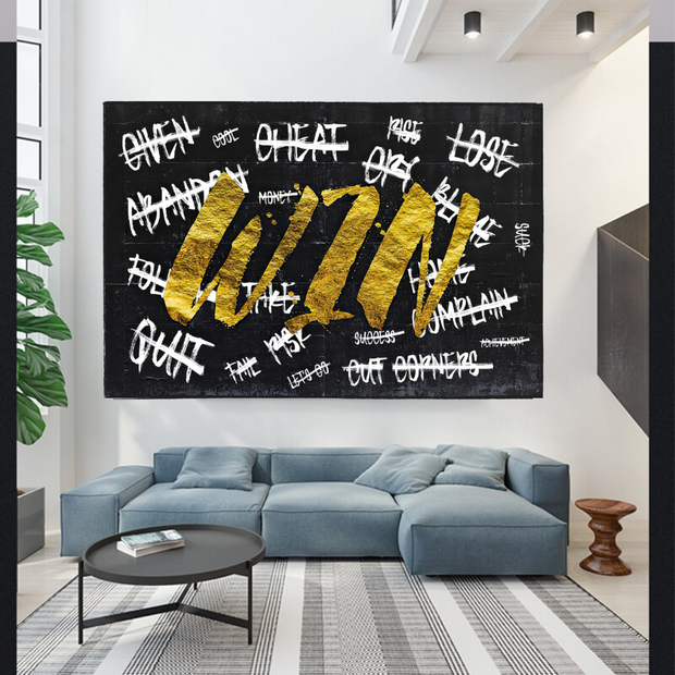 WIN Motivational Canvas Wall Art-MinimalisticDecor.com