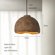 Wind Pendant Lustre Lighting – Sculptural Resin LED Cord Light-MinimalisticDecor.com
