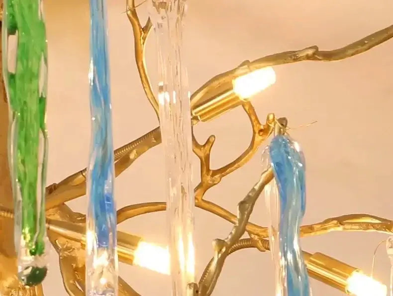 Winter Tree Colourful Crystal Tunes Chandelier Lighting-MinimalisticDecor.com