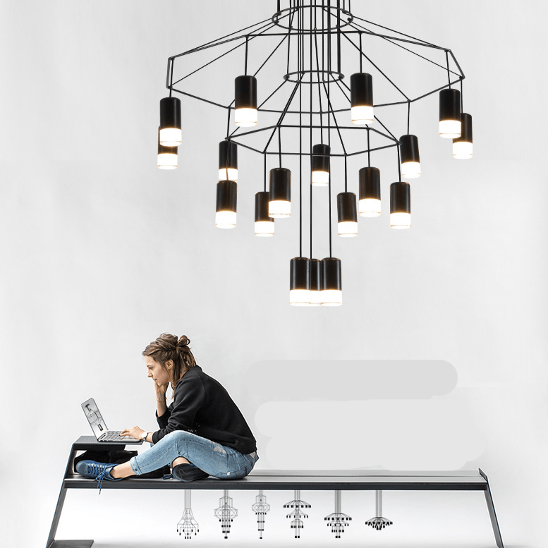 Wireflow LED Chandelier - Illuminate Your Space-MinimalisticDecor.com