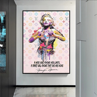Wise Girl: Marilyn Monroe Pop Icon Wall Art-MinimalisticDecor.com