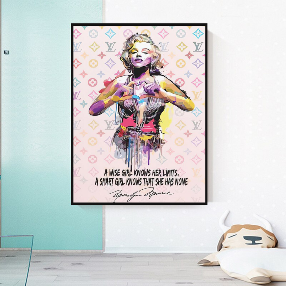Wise Girl: Marilyn Monroe Pop Icon Wall Art-MinimalisticDecor.com