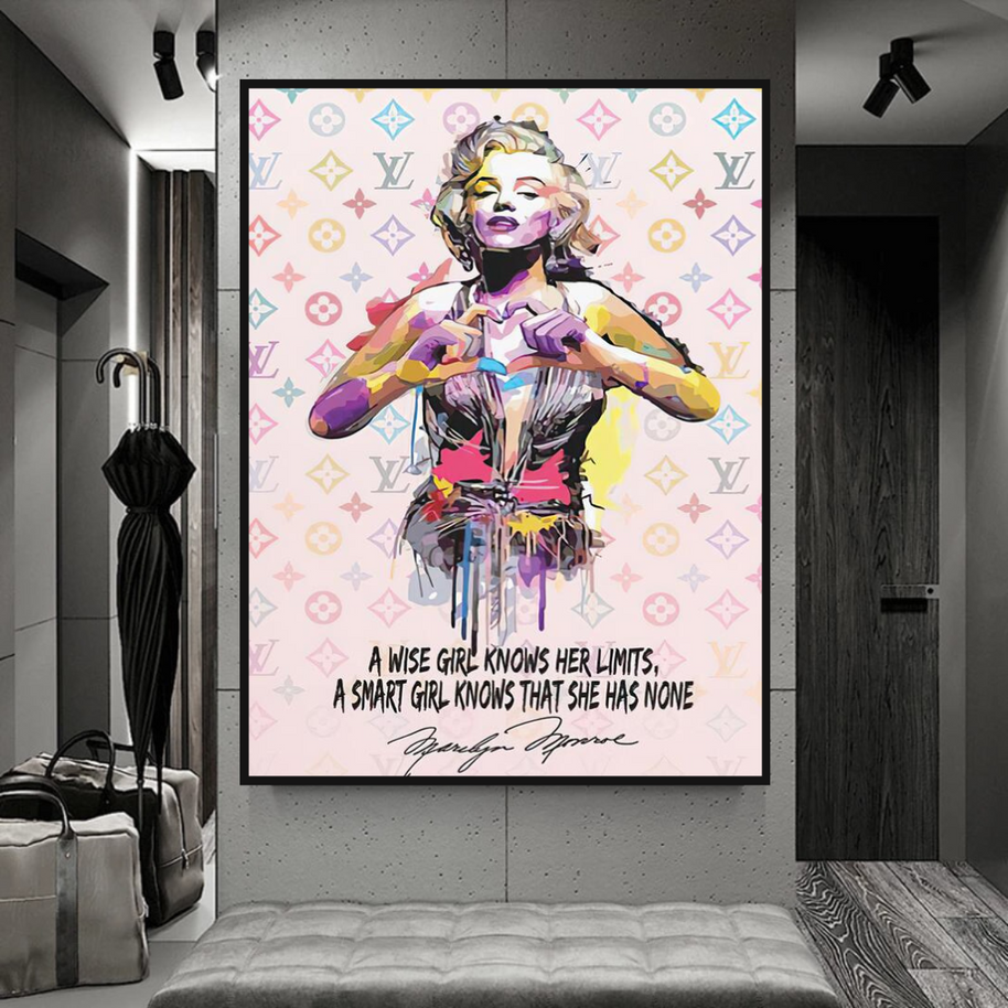 Wise Girl: Marilyn Monroe Pop Icon Wall Art-MinimalisticDecor.com