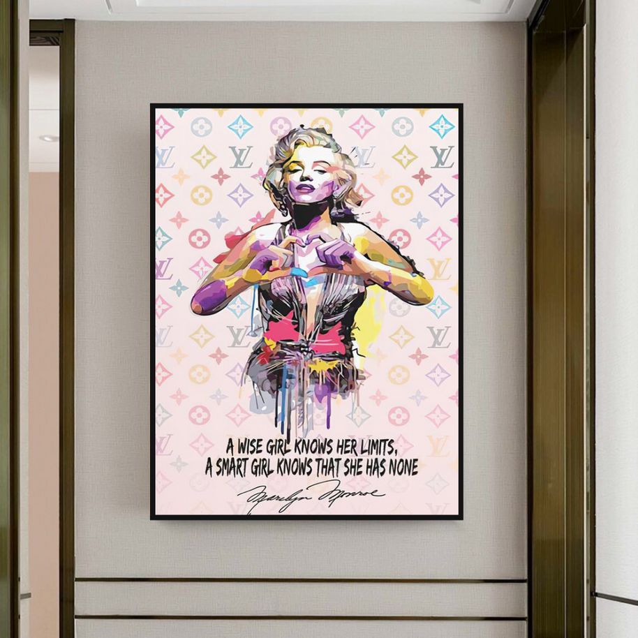 Wise Girl: Marilyn Monroe Pop Icon Wall Art-MinimalisticDecor.com