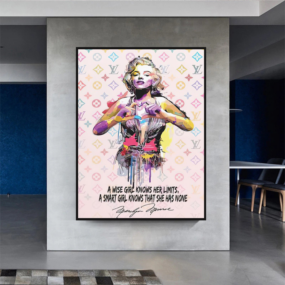 Wise Girl: Marilyn Monroe Pop Icon Wall Art-MinimalisticDecor.com