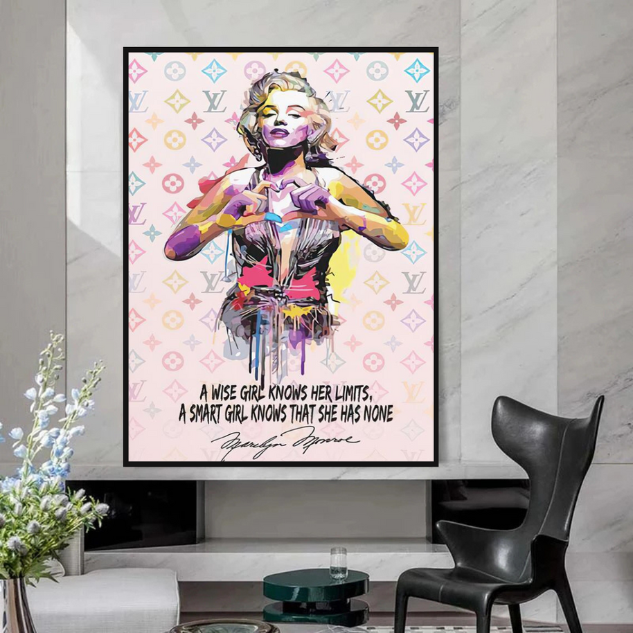Wise Girl: Marilyn Monroe Pop Icon Wall Art-MinimalisticDecor.com