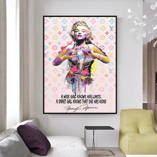 Wise Girl: Marilyn Monroe Pop Icon Wall Art-MinimalisticDecor.com