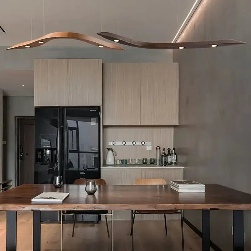 Wooden Pendant Wave Lights Hanging-MinimalisticDecor.com