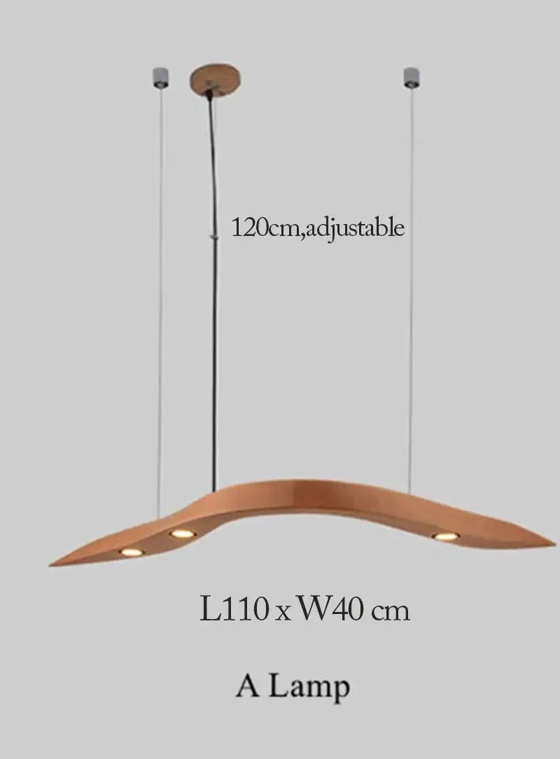 Wooden Pendant Wave Lights Hanging-MinimalisticDecor.com