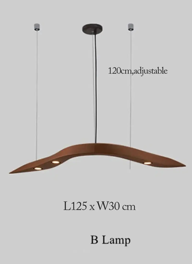 Wooden Pendant Wave Lights Hanging-MinimalisticDecor.com