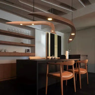 Wooden Pendant Wave Lights Hanging-MinimalisticDecor.com