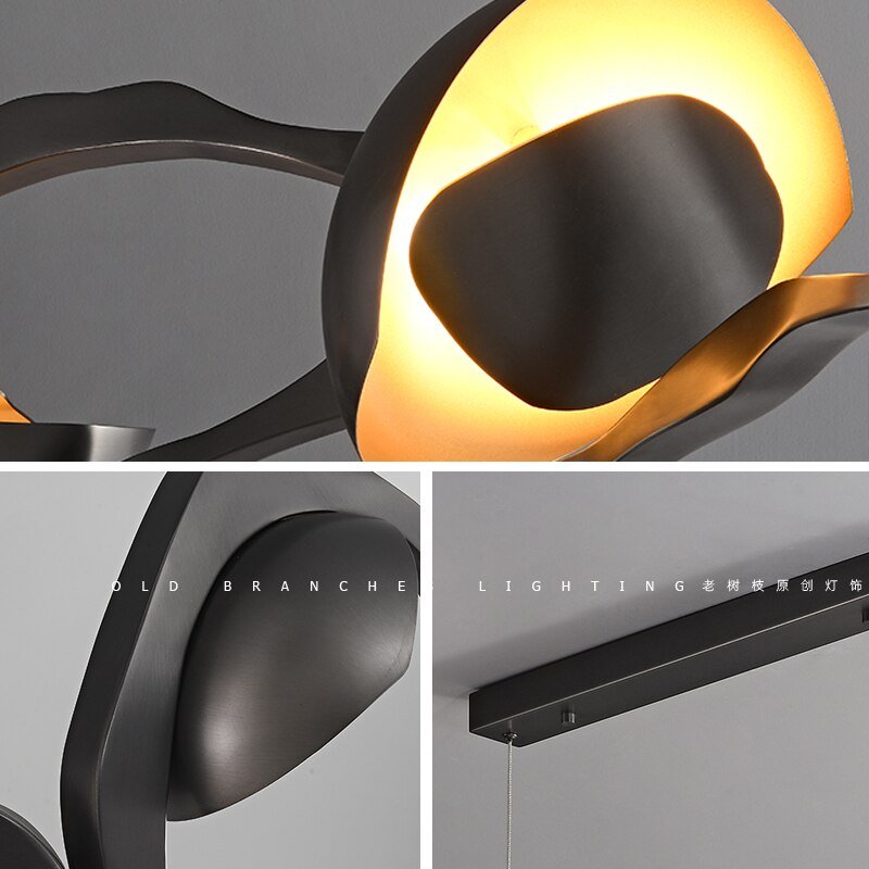 XXX LED Rocks Style Chandelier Dining Island-MinimalisticDecor.com